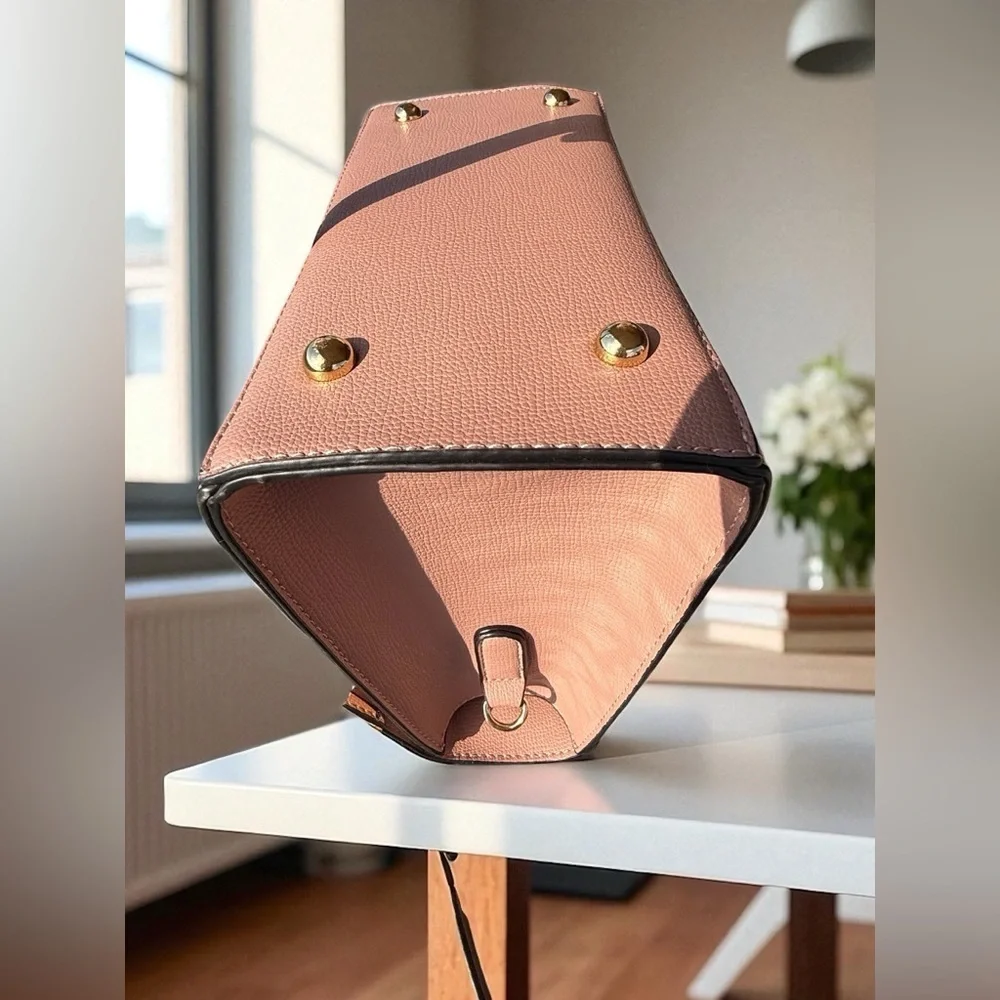 Dune London Hand Bag Pink And Rose Gold Removable Crossbody Strap 9.25x8x4.5
